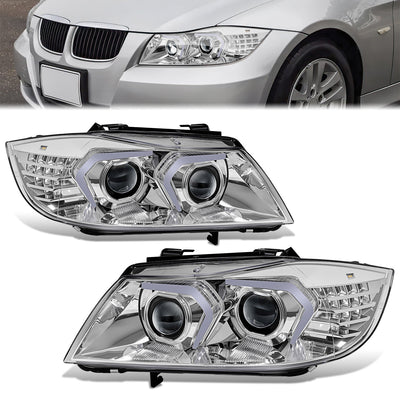 3D Halo LED Projector Switchback Headlights <br>05-08 BMW 323I 325I 328I