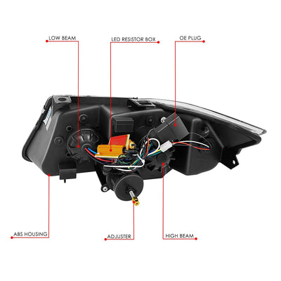 3D Halo LED Projector Switchback Headlights <br>05-08 BMW 323I 325I 328I