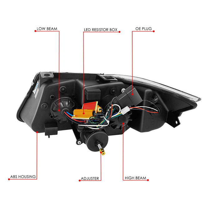 3D Halo LED Projector Switchback Headlights <br>05-08 BMW 323I 325I 328I