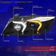3D LED DRL Switchback Halo Projector Headlights<br>05-08 BMW 3-Series E90 4-Door Sedan