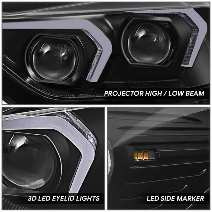LED Switchback Projector Black Headlight <br>12-15 BMW 320i 328d 328i 335i Sedan