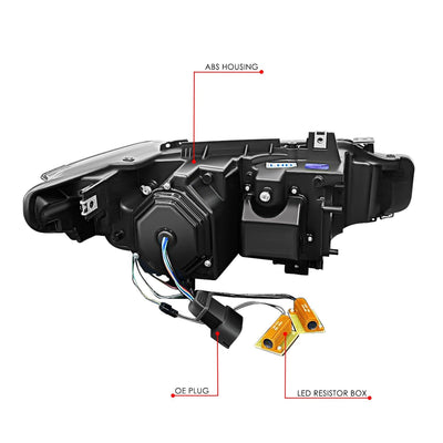 LED Switchback Projector Headlight <br>12-15 BMW F30 320i 328d 328i 335i Sedan