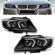 LED Switchback Projector Black Headlight <br>07-12 BMW 328i 335i 4-Door Sedan
