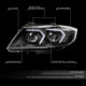 LED Switchback Projector Black Headlight <br>07-12 BMW 328i 335i 4-Door Sedan