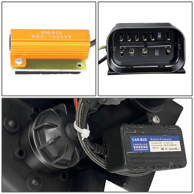 LED Switchback Projector Black Headlight <br>07-12 BMW 328i 335i 4-Door Sedan