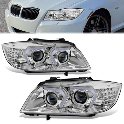 3D U-Halo LED Projector Headlights <br>09-12 BMW 328I 335I