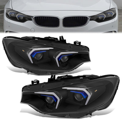 3D Halo LED Projector Headlights <br>14-16 BMW 428I, 17-20 430I, 440I