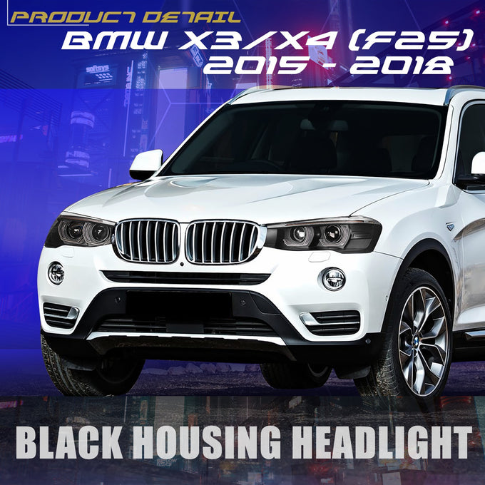 Start-Up 3D LED DRL Sequential Projector Headlights <br> 15-18 BMW X3 X4