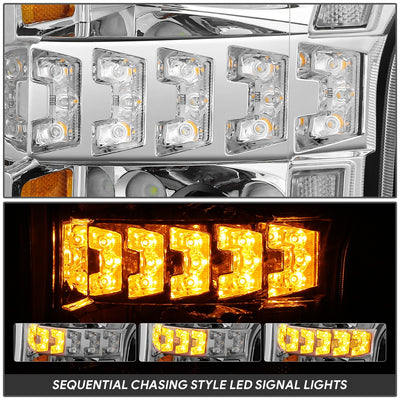 LED DRL Sequential Projector Headlights <br> 18-20 Ford F-150