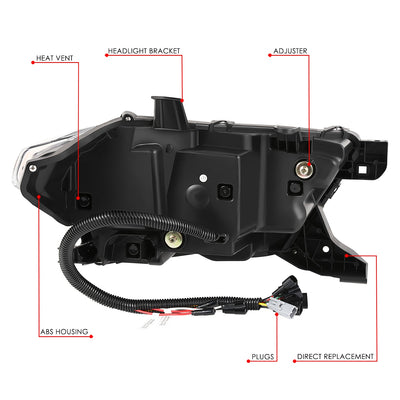 LED DRL Sequential Signal Headlights (Left & Right) <BR>16-23 Toyota Tacoma