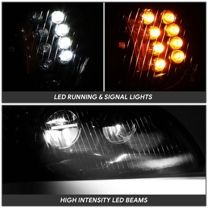 Full LED DRL Headlights (Left & Right) <BR>03-18 Freightliner M2 106, 112