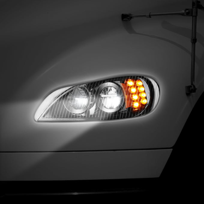 Full LED DRL Headlights (Left & Right) <BR>03-18 Freightliner M2 106, 112