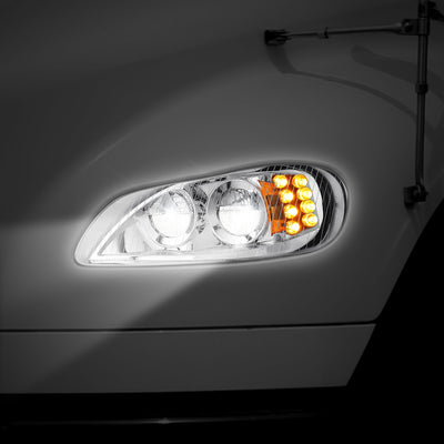 Full LED DRL Headlights (Left & Right) <BR>03-18 Freightliner M2 106, 112