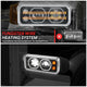 LED Halo Ring DRL Projector Headlights <br> 18-23 Volvo VNL 300 400 740 760 860 VNR 400