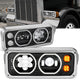 LED Halo Ring DRL Projector Headlights <br> 18-23 Volvo VNL 300 400 740 760 860 VNR 400