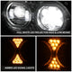 Full LED DRL Halo Ring Dual Projector Headlights <BR>67-87 Peterbilt 359