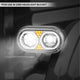 Full LED DRL Halo Ring Dual Projector Headlights <BR>67-87 Peterbilt 359