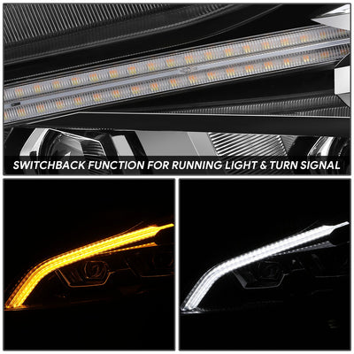 Full LED DRL Switchback Projector Headlights <BR>22-24 Kenworth T680