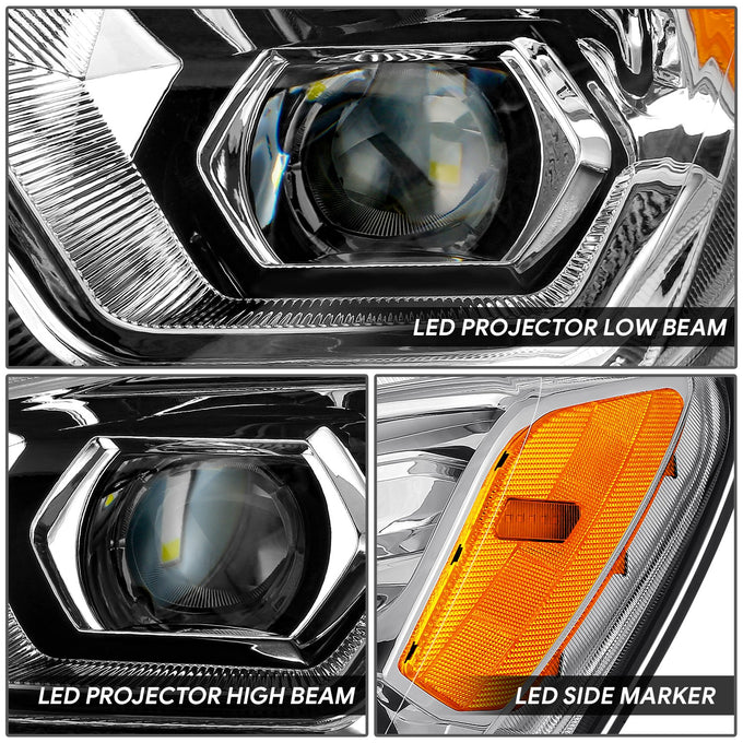 Full LED DRL Switchback Projector Headlights <BR>22-24 Kenworth T680