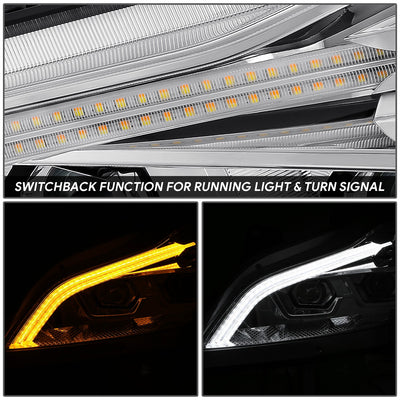 Full LED DRL Switchback Projector Headlights <BR>22-24 Kenworth T680