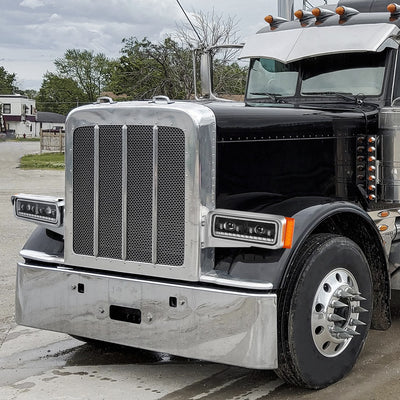 LED DRL Sequential Projector Headlights <br> 81- 21 Peterbilt 359 379 389