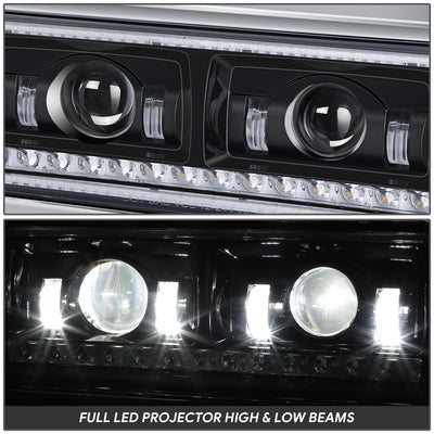 LED DRL Sequential Projector Headlights <br> 81- 21 Peterbilt 359 379 389