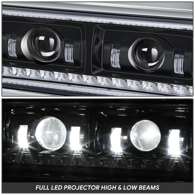 LED DRL Sequential Projector Headlights <br> 81- 21 Peterbilt 359 379 389
