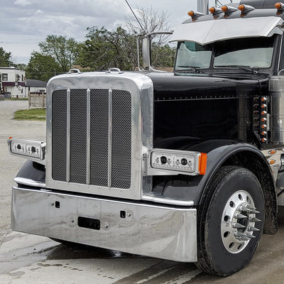 LED DRL Sequential Projector Headlights <br> 81- 21 Peterbilt 359 379 389