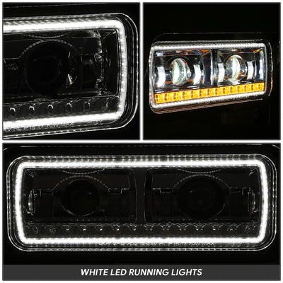 LED DRL Sequential Projector Headlights <br> 81- 21 Peterbilt 359 379 389