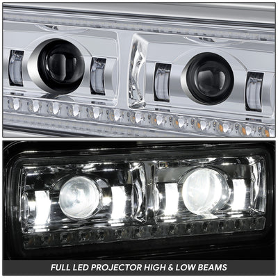 LED DRL Sequential Projector Headlights <br> 81- 21 Peterbilt 359 379 389