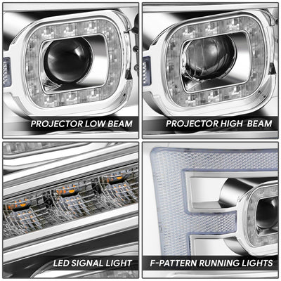 F-LED DRL Sequential Projector Headlights <br>11-16 Ford F-250 F-350 F-450 F-550 Super Duty
