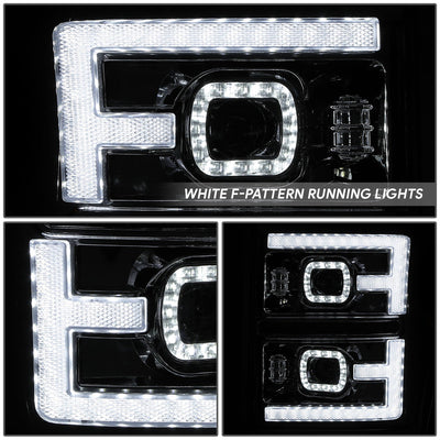 F-LED DRL Sequential Projector Headlights <br>11-16 Ford F-250 F-350 F-450 F-550 Super Duty