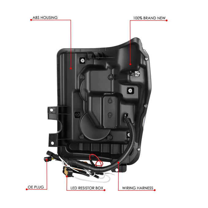 F-LED DRL Sequential Projector Headlights <br>11-16 Ford F-250 F-350 F-450 F-550 Super Duty