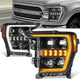3D LED DRL Sequential Projector Headlights <br> 21-23 Ford F-150