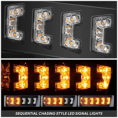 3D LED DRL Sequential Projector Headlights <br> 21-23 Ford F-150