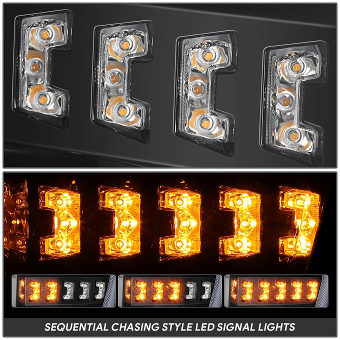 3D LED DRL Sequential Projector Headlights <br> 21-23 Ford F-150