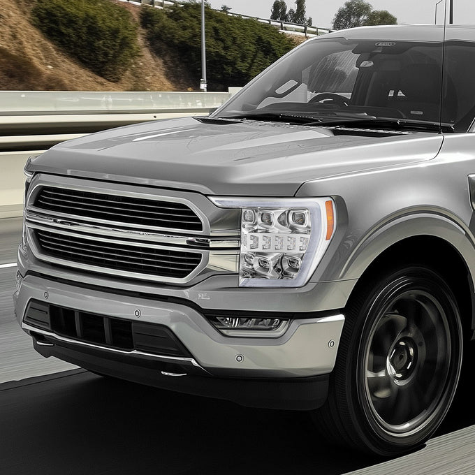 3D LED DRL Sequential Projector Headlights <br> 21-23 Ford F-150