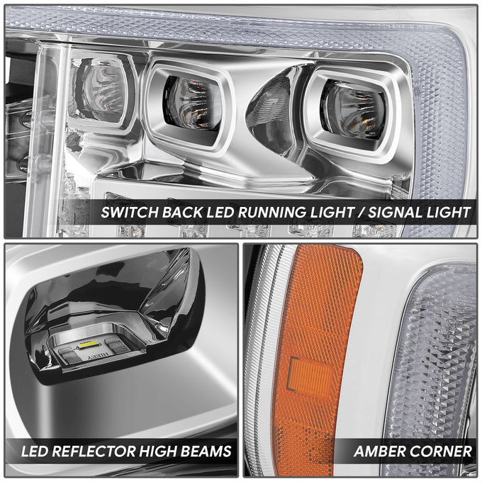 3D LED DRL Sequential Projector Headlights <br> 21-23 Ford F-150