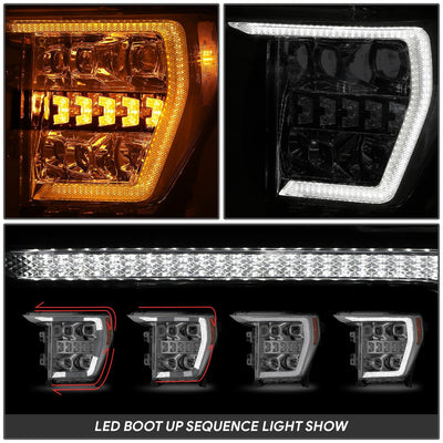 3D LED DRL Sequential Projector Headlights <br> 21-23 Ford F-150