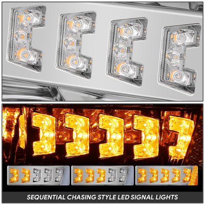 3D LED DRL Sequential Projector Headlights <br> 21-23 Ford F-150