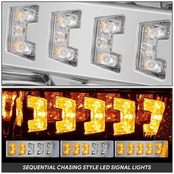 3D LED DRL Sequential Projector Headlights <br> 21-23 Ford F-150