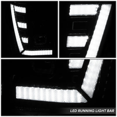 3D LED DRL Sequential Projector Headlights <br> 11-16 Ford F-250 F-350 F-450 Super Duty