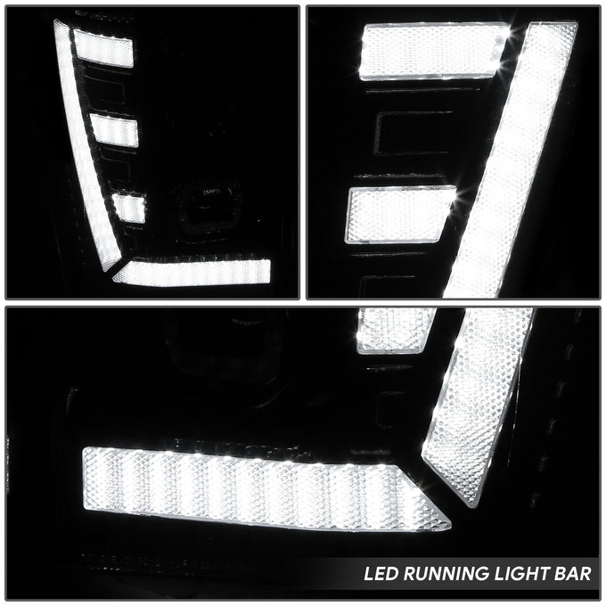 3D LED DRL Sequential Projector Headlights <br> 11-16 Ford F-250 F-350 F-450 Super Duty