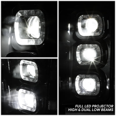 3D LED DRL Sequential Projector Headlights <br> 11-16 Ford F-250 F-350 F-450 Super Duty
