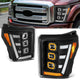 3D LED DRL Sequential Projector Headlights <br> 11-16 Ford F-250 F-350 F-450 Super Duty