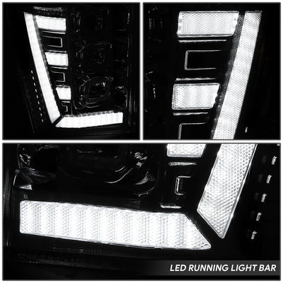 3D LED DRL Sequential Projector Headlights <br> 11-16 Ford F-250 F-350 F-450 Super Duty