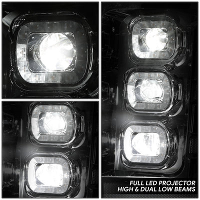 3D LED DRL Sequential Projector Headlights <br> 11-16 Ford F-250 F-350 F-450 Super Duty