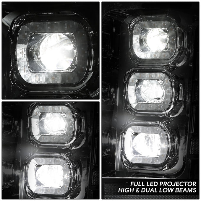 3D LED DRL Sequential Projector Headlights <br> 11-16 Ford F-250 F-350 F-450 Super Duty
