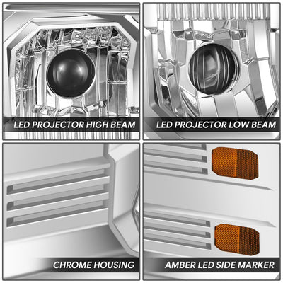 Full LED DRL Projector Headlights <br>18-25 Mack Anthem