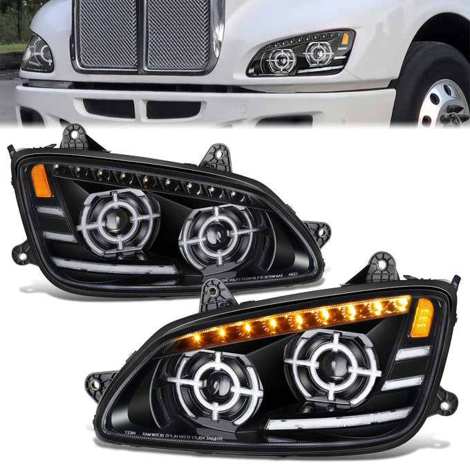 Full LED DRL Sequential Headlights <br>08-17 Kenworth T660